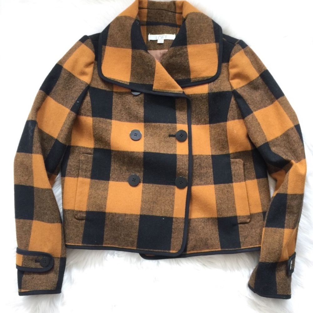 Like New Perfect fall plaid coat